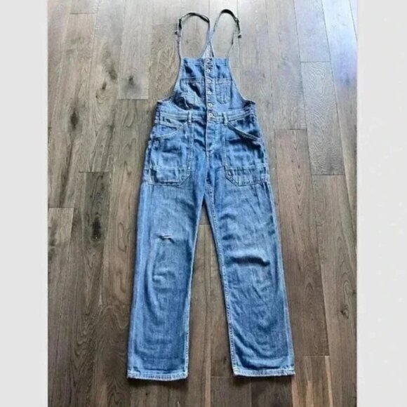 Anthropologie Pilcro Painter Denim Overalls Jumpsuit Size 26 Blue NWOT - Picture 3 of 8